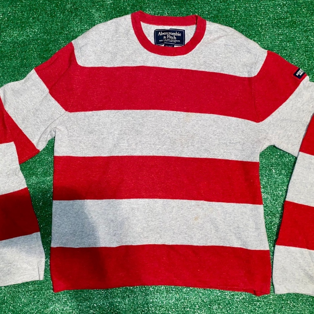 Vintage Abercrombie & Fitch Men's Striped Sweater